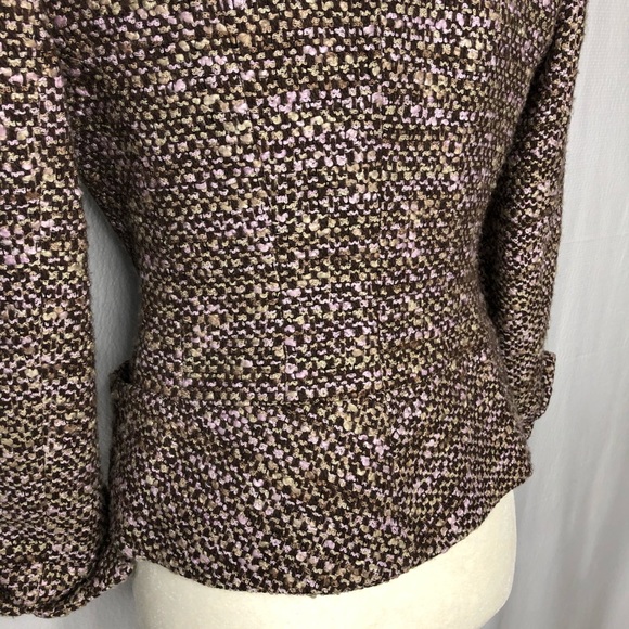 Grace Dane Lewis Petite Brown/Pink Boucle Jacket - Picture 5 of 8